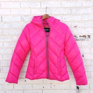 NWT $150 Guess Puffer Jacket Pink Small